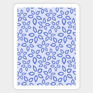 Simple Painted Pastel Blue Indigo Flowers Magnet